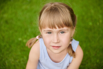 girl with pigtails