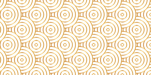 Vector overlapping Pattern Minimal diamond geometric brown and yellow waves abstract wave line. seamless tile stripe overlap creative retro circle line fabric pattern white background.