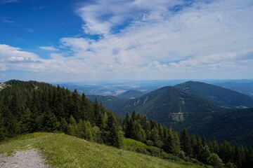 Fototapeta premium View from mountain to valley