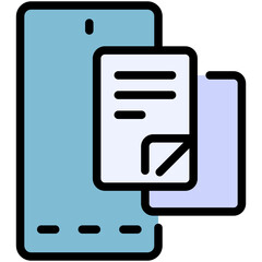 mobile office filled line icon