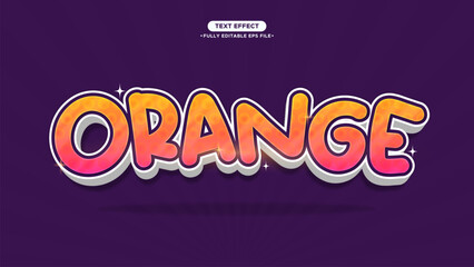 3D Logotype for Orange Juice and Drinks with Editable Font and Text