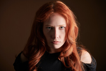 confident sceptic woman