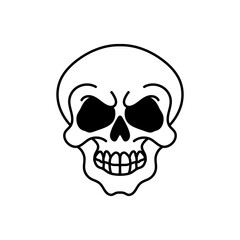 Head skull outline illustration