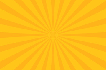 Orange sun ray light pattern background. Sunburst Abstract texture. Vector Illustration.