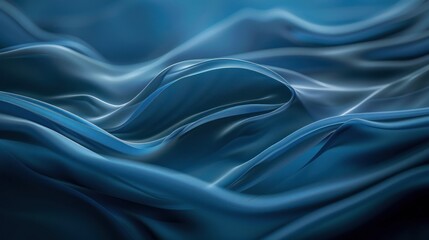 Obraz premium Abstract Blue Fabric Waves