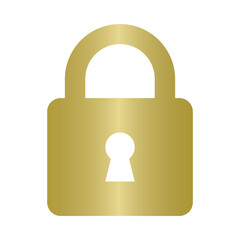 Gold Lock Icon