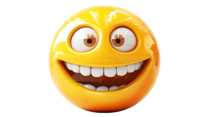 Wide-eyed smiling emoji, capturing a moment of happiness and positivity in digital communication