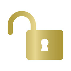 Gold Lock Icon