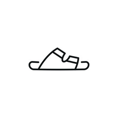  Slide sandal icon. Simple slide sandal icon for social media, app, and web design. Vector illustration.