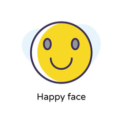 Happy face vector icon