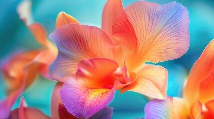 Close-up of vibrant orchid petals