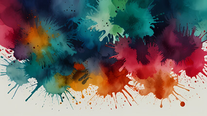 Fototapeta premium Abstract Background With Colorful Watercolor Blot Theme