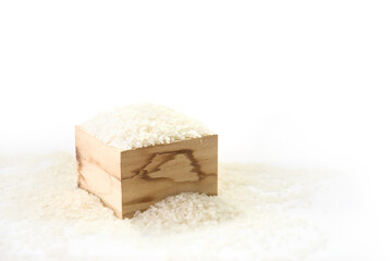 uncooked japanese rice, food background