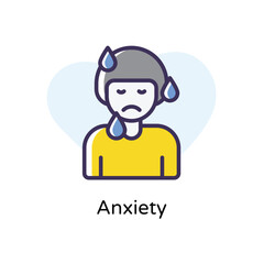 Anxiety vector icon