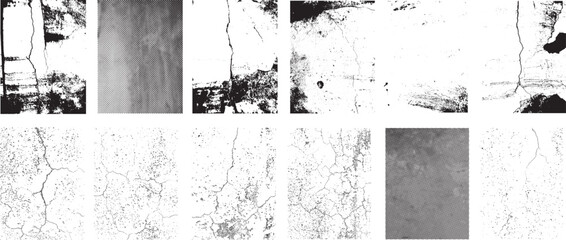 Obraz premium Grunge Urban Backgrounds set.Texture Vector.Dust Overlay Distress Grain ,Simply Place illustration over any Object to Create grungy Effect .abstract,splattered , dirty, texture for your design. 