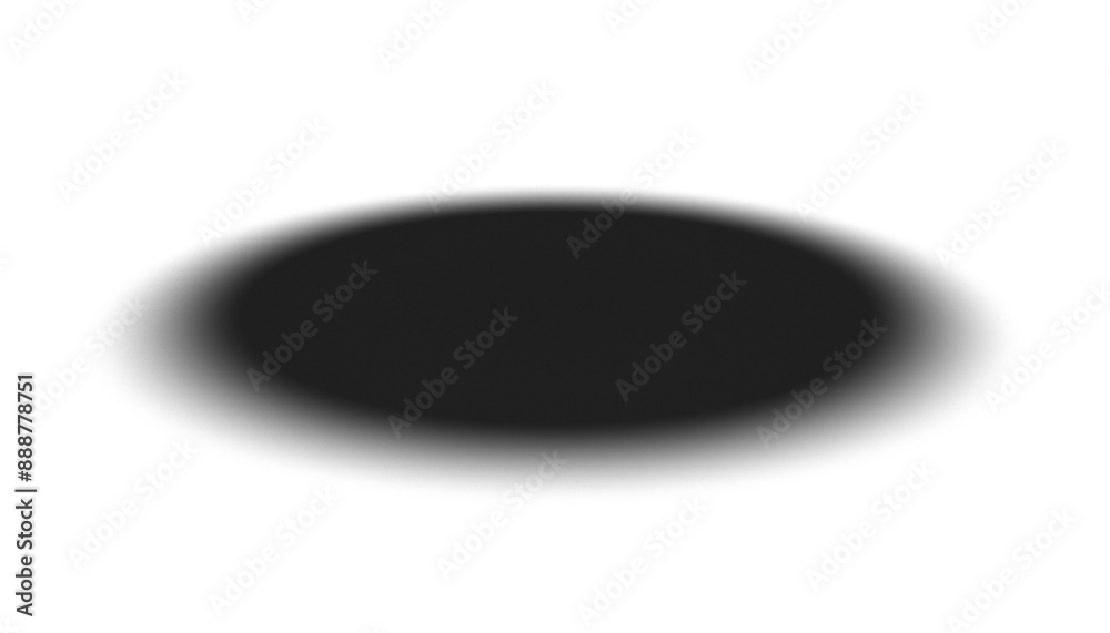Wall mural realistic round oval shadow with soft edges. dark grey round and oval shadow isolated on transparent