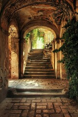 Archway to the Past: A Glimpse of a Historic Staircase