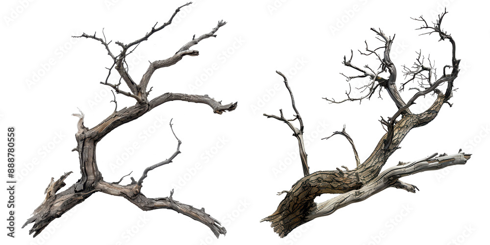 Wall mural dry branch tree isolated on a transparent background