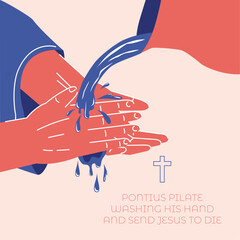 Pontius Pilate washing his hand