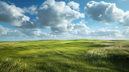 Seaford golf course with beautiful grass and fine cloudy sky