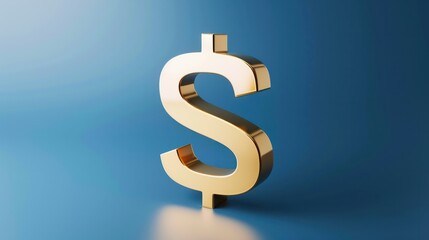 Obraz premium Dollar symbol or sign on blue background. Business and finance currency or money illustration wallpaper, economy banking and market wealth concept. Payment technology, deposit income