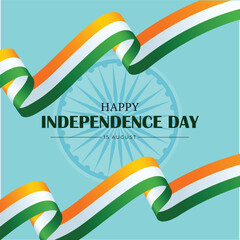 Happy Independence Day 15th august greetings, Indian holiday, post for social media