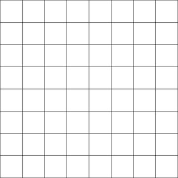 Grid Pattern Background Template 8x8 Lines Geometric Design. Simple square line grid PNG