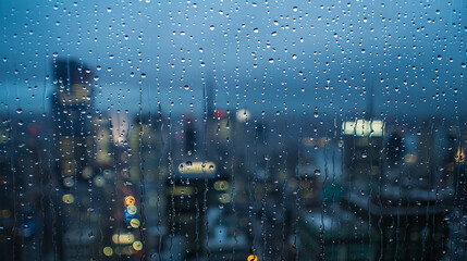 water drops on a window