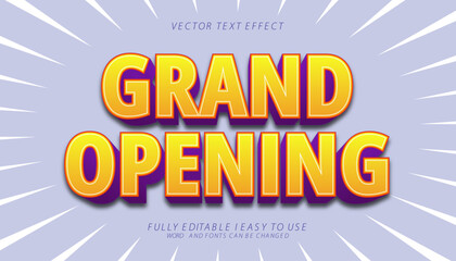 3d grand opening editable text effect style	

