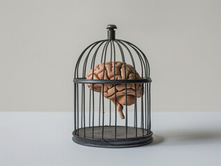 a brain in a cage