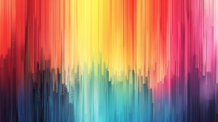 Abstract Cityscape With Colorful Lines
