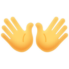 vector 3d emoji two hands