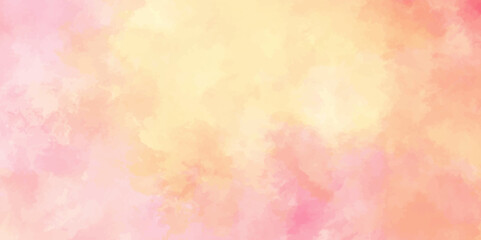 Obraz premium Abstract watercolor background .watercolor background with pink and yellow color. Fantasy light red, pink shades watercolor background. subtle watercolor pink yellow gradient illustration. 