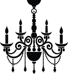 chandelier silhouette illustration chandelier, decoration,  lightbulb, candle, abstractlight, lamp, decor, ceiling, modern, luxury, 