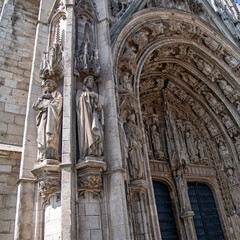 Church of Our Lady of Victories at the Sablon.  Architectural sculpture, pilaster statues, portal sculptures