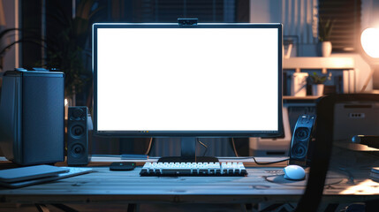 Fototapeta premium Blank PNG computer screen