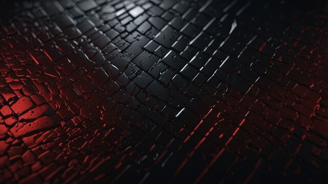 abstract metallic red black background with contrast. AI generated.