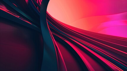Abstract Design with Crimson and Teal Hues