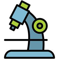 microscope filled line icon