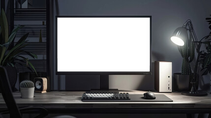 Fototapeta premium Blank PNG computer screen