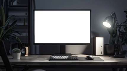 Blank PNG computer screen
