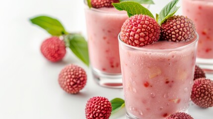raspberry smoothie with mint