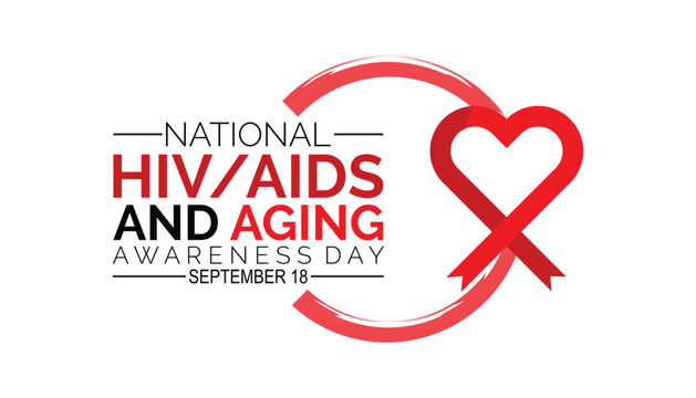 national hiv aids and aging awareness day is observed every year on September.Holiday concept. background, placard, banner design template Vector illustration background design.