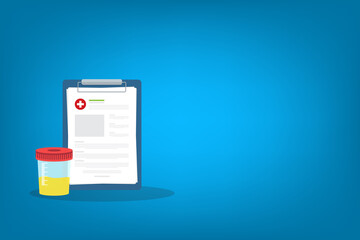  urine test for medical and healthcare. Illustration for websites, landing pages, mobile applications, posters and banners.