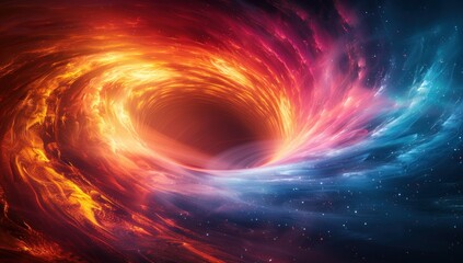 Fototapeta premium Cosmic Vortex: A Dance of Fire and Ice