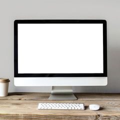 Fototapeta premium Blank PNG computer screen