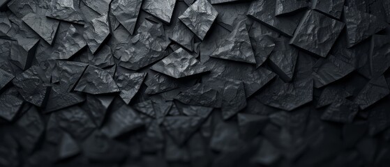 A monochrome image of a wall constructed from intricately folded small papers in a uniform pattern