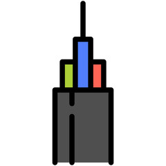 fiber optic filled line icon