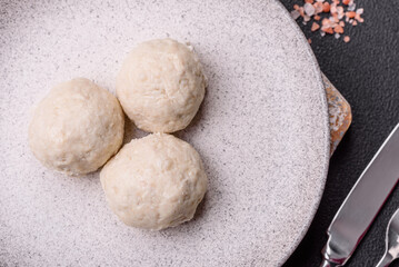 Delicious healthy steamed chicken cutlets or minced meatballs