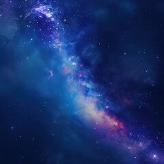 Naklejka premium Milky Way Galaxy with Bright Stars and Nebula